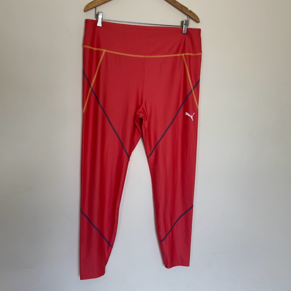 Puma || Woman’s high waisted Vibrant orange  Leggings size xl